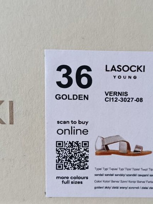 Lasocki Young Vernis Golden Sandals Size 36 New Girls