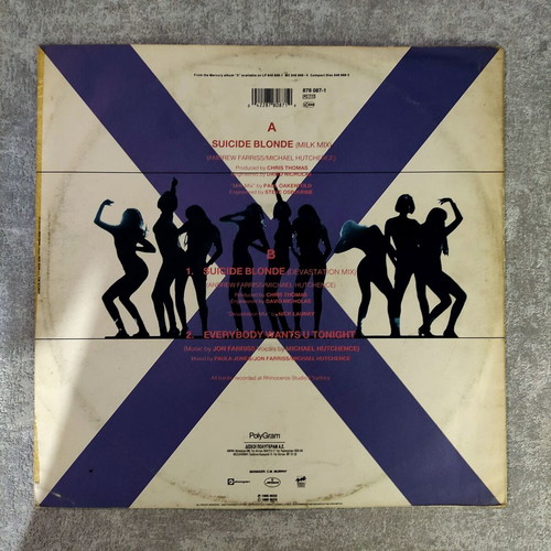 INXS Suicide Blonde 12'' Maxi Single used, original Greek pressing