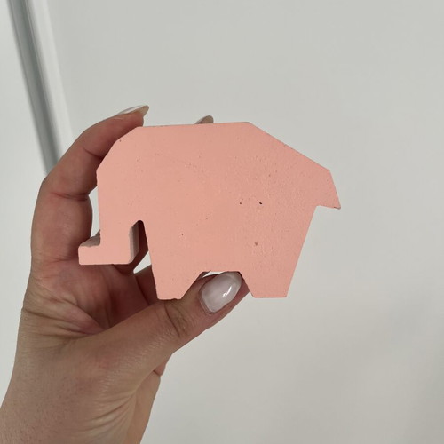 Decorative Elephant Pink Handmade Cement