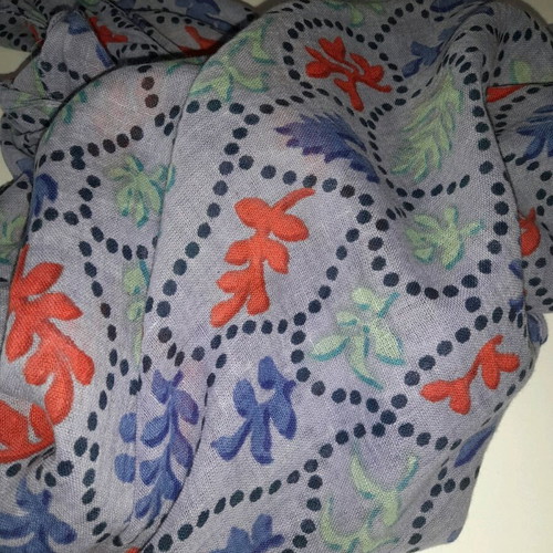 Benetton summer pashmina large, like new, blue multicolor