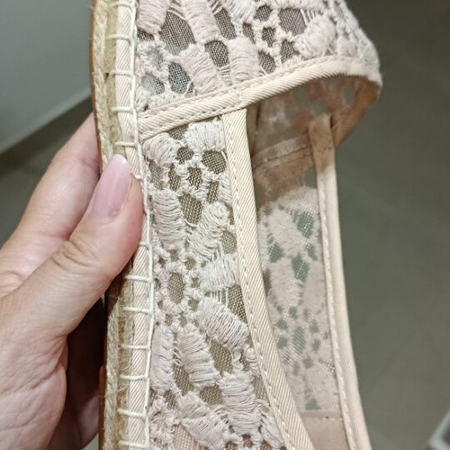 Marks & Spencer espadrilles with lace, size 38, soft pink