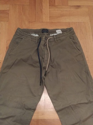 Ανδρικό παντελόνι Funky Buddha μεταχειρισμένο, χακί chino jogger μέγεθος 34