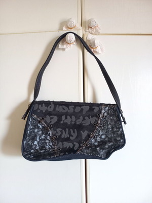 Shoulder bag denim blue new with velvet