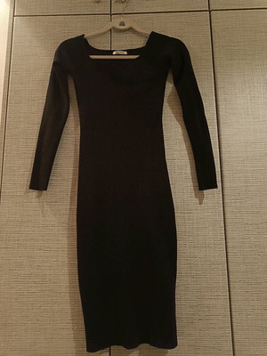 Lurex dress like new, winter, black and silver