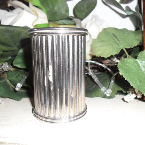 Silver-plated cigarette case used, height 7.5cm