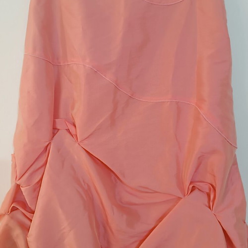 Charly evening maxi skirt taffeta salmon with tulle and gathers, like new