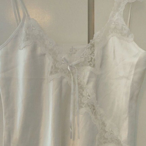 Nightgown white small like new with lace details
