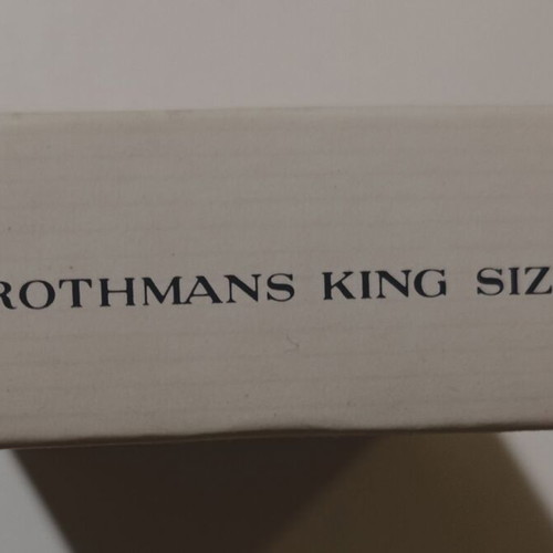 Rothmans King Size cigarette pack used, empty, hard case