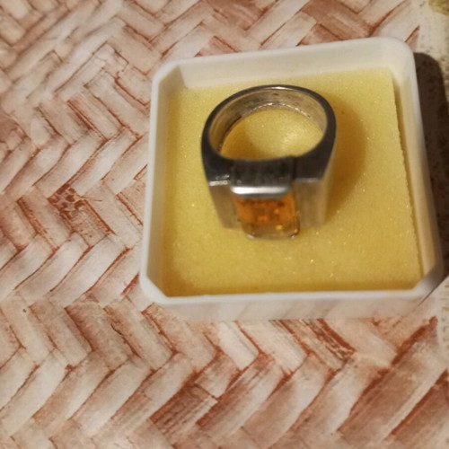 Silver 925 vintage ring with citrine stone like new
