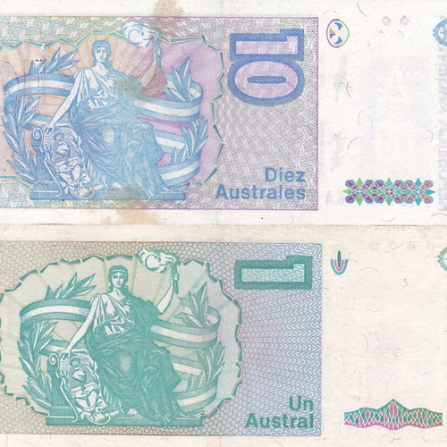 Argentine banknotes used