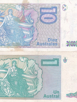 Argentine banknotes used
