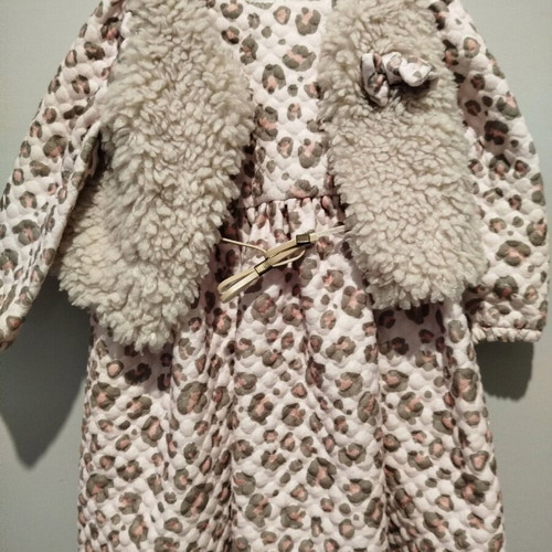 Dress with fur vest like new for 2 years old