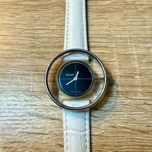Buler Vintage wristwatch used, women's manual with new leather strap