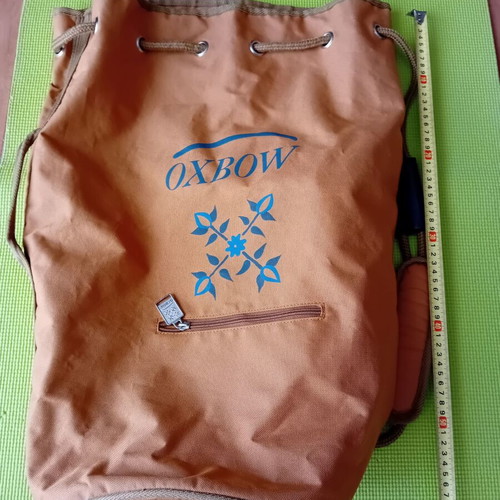 Oxbow sack used, large capacity, brown and orange