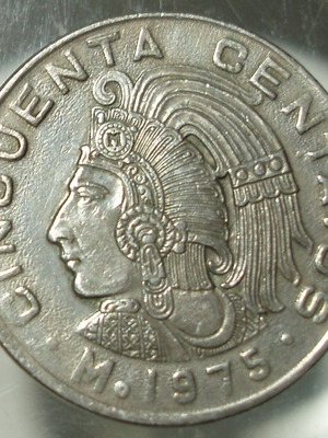 50 Centavos 1975 used Mexico coin