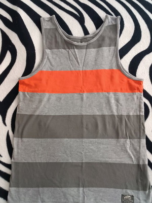 Vans tank top used, gray and orange, size S