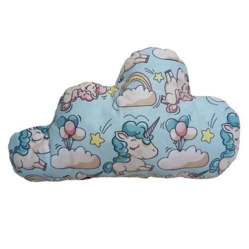 Set of 2 cloud and star pillows in veraman with unicorns made to order