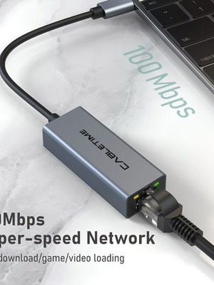 Cabletime CML100 USB-C αντάπτορας δικτύου για ενσύρματη σύνδεση Ethernet καινούργιο
