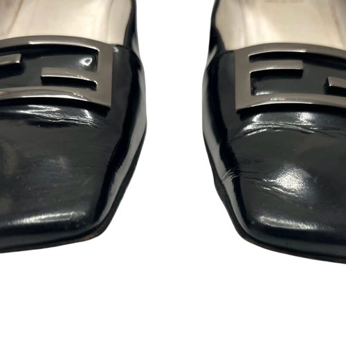 Fendi classic mid heel shoes used, size 39, black