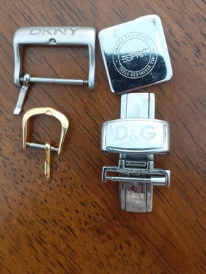 Authentic watch parts D&G, DKNY, Esprit - clasps & caseback
