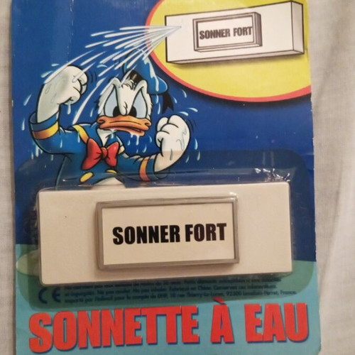 Sonner Fort water doorbell new, Disney Picsou prank toy