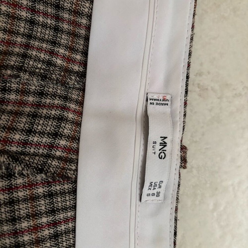 Mango checked pants in brown and beige, like new, size M