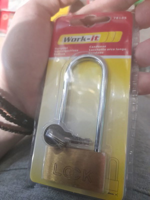 Work-it padlock long shackle 40mm new