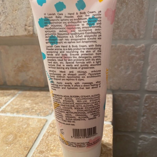 Hand and Body Cream used with baby powder scent Lavish