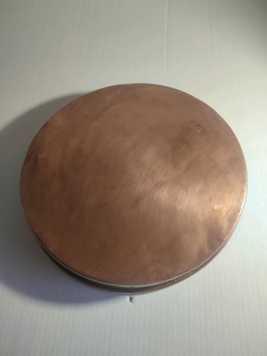 Copper baking tray used, flanged, 40cm diameter
