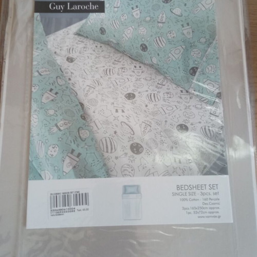 HALF DOUBLE BED SHEET SET GUY LAROCHE COSMIC****CLEARANCE SALE***WHOEVER GETS IT FIRST!