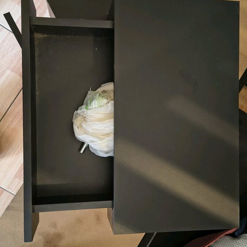 Wall-mounted nightstands used, mini black, 39.7x23.3x9.7 cm