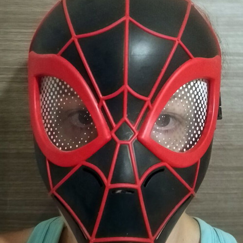 Spiderman Miles mask, lightweight plastic