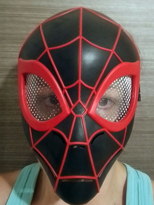 Spiderman Miles mask, lightweight plastic