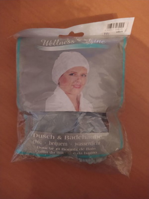 Waterproof hair cap for bath in sky blue