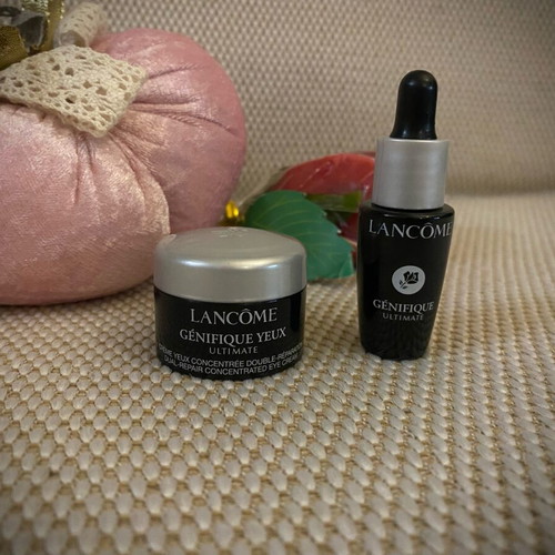 Lancome travel size eye cream and face serum new