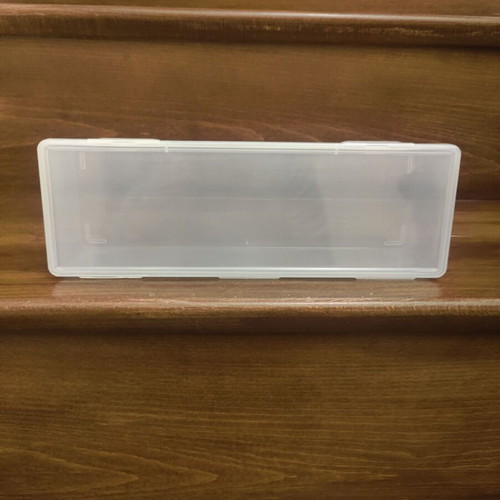 Transparent Plastic Card Storage Box with Lid like new