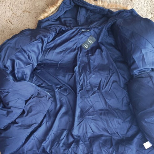 Shein USA 32-34 dark blue jacket new with hood