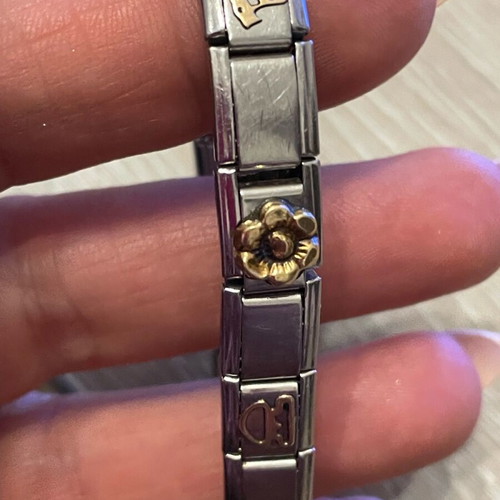 Re Florence bracelet used, steel with 18k gold details