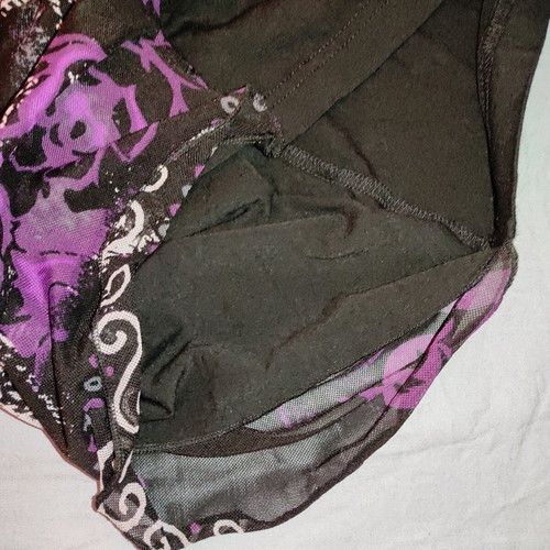 Whimsigoth long sleeve top Taifun like new, black and purple