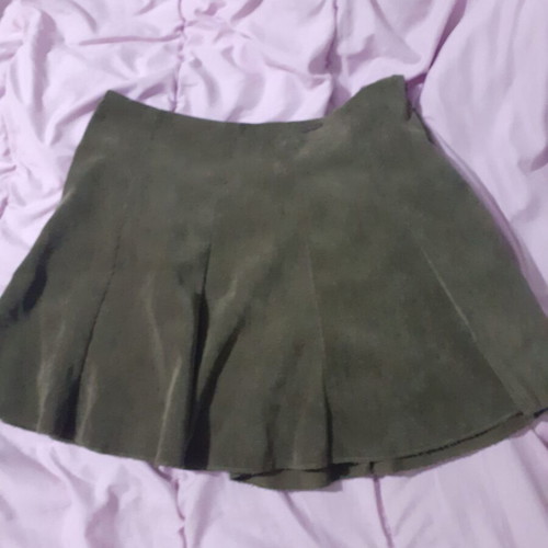 Mini corduroy skirt Fullah Sugah new, green with zipper