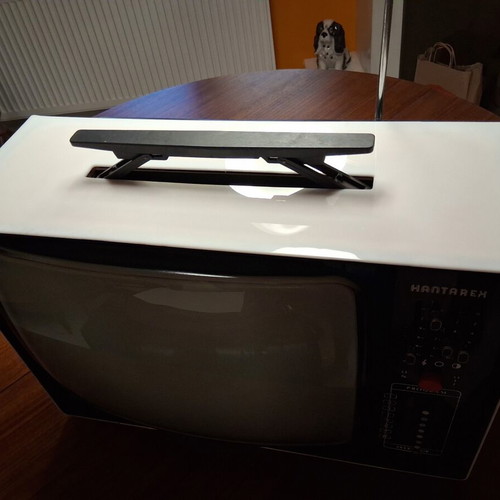 Hantarex vintage space age decorative TV, white