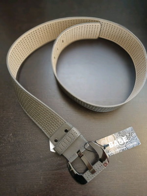 Base Fashion Wide Grey Belt With Metal Buckle New 120cm