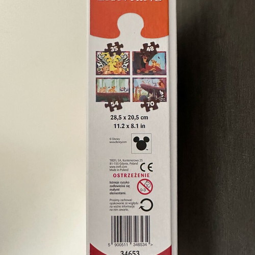 Lion King Puzzle Trefl Disney 4 in 1 like new