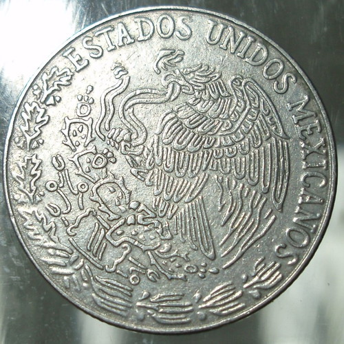 Mexico 50 Centavos coin used, lot of 3 pieces 1975-1979