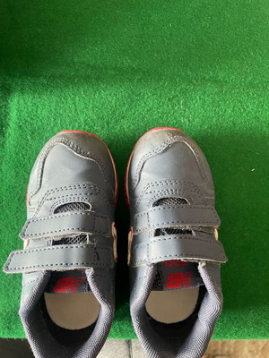 New Balance baby shoes used, blue with red, size 22.5