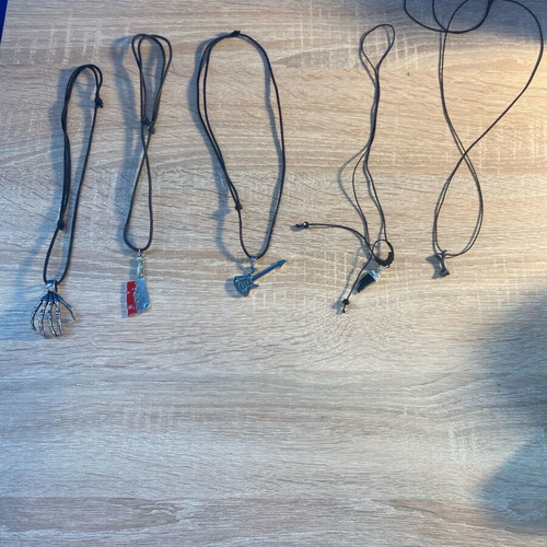 Set of 5 Unisex Choker Necklaces like new, alternative grunge punk style