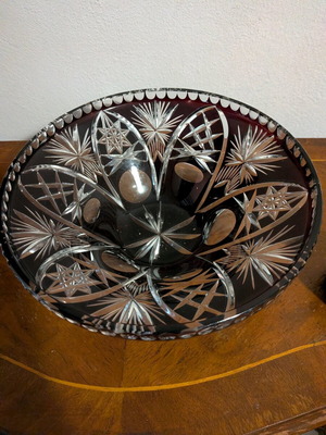 Crystal plate like new with color