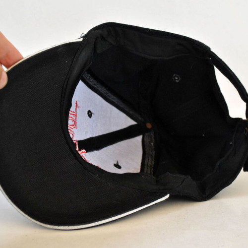 Vintage Slipknot Black Baseball Cap with Red Embroidered Logo Y2K Style
