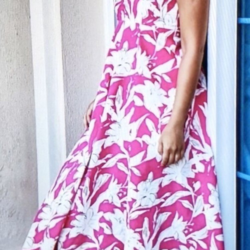 Zara dress with floral print like new, size M, white and pink