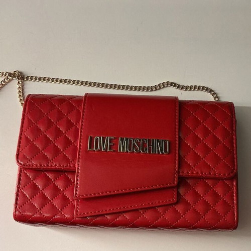 Moschino crossbody bag new, red with chain strap